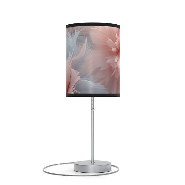 Powder Pink and Baby Blue Feathery Floral - Lamp on a Stand, US|CA plug