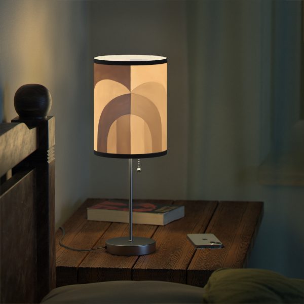 Soft Geometric Archways in Honey Yellow Tone - Lamp on a Stand, US|CA plug - Image 18