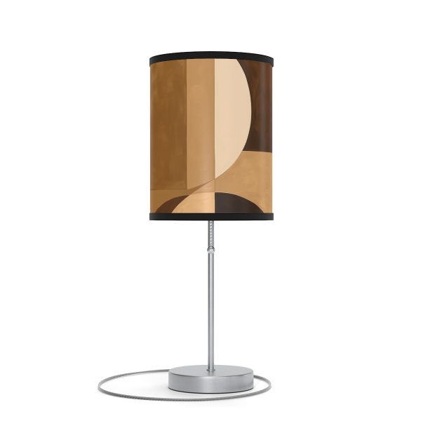 Soft Geometric Windows in Honey Yellow Tone - Lamp on a Stand, US|CA plug - Image 13