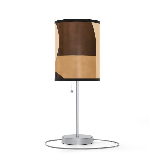 Soft Geometric Windows in Honey Yellow Tone - Lamp on a Stand, US|CA plug - Image 16