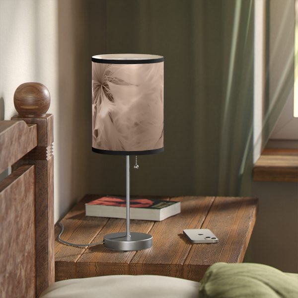 Soft Fantasy Feather Puffs in Peach Puree Tone - Lamp on a Stand, US|CA plug - Image 17