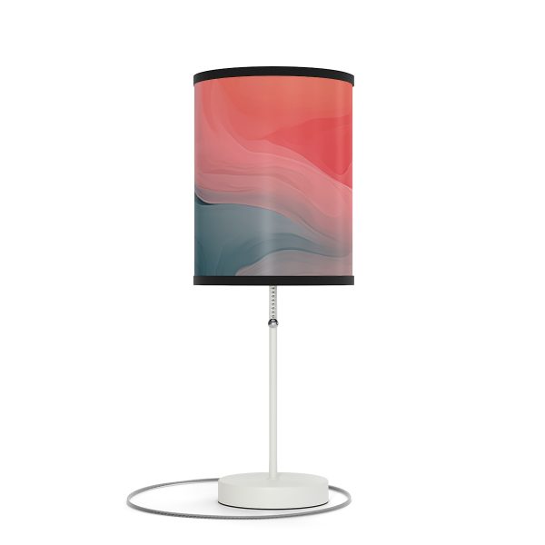 Aqueous Expression in Navy and Peachy Pastels 02 - Lamp on a Stand, US|CA plug - Image 19