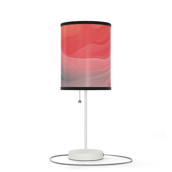 Aqueous Expression in Navy and Peachy Pastels 02 - Lamp on a Stand, US|CA plug - Image 22