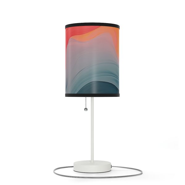 Aqueous Expression in Navy and Peachy Pastels 04 - Lamp on a Stand, US|CA plug - Image 22