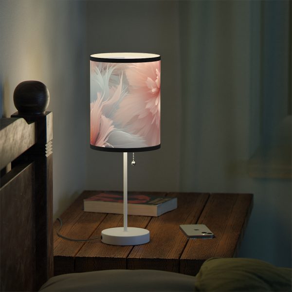 Powder Pink and Baby Blue Feathery Floral - Lamp on a Stand, US|CA plug - Image 24