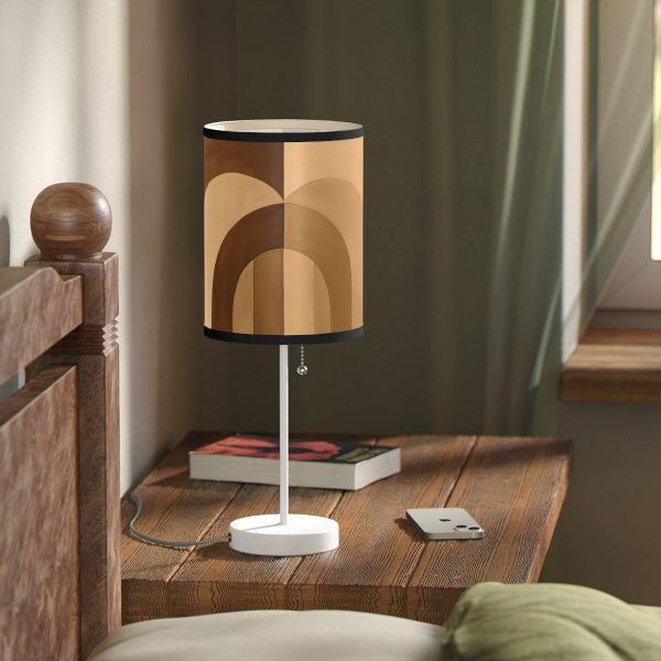 Soft Geometric Archways in Honey Yellow Tone - Lamp on a Stand, US|CA plug - Image 23