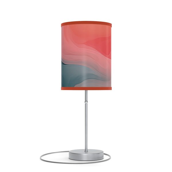 Aqueous Expression in Navy and Peachy Pastels 02 - Lamp on a Stand, US|CA plug - Image 25