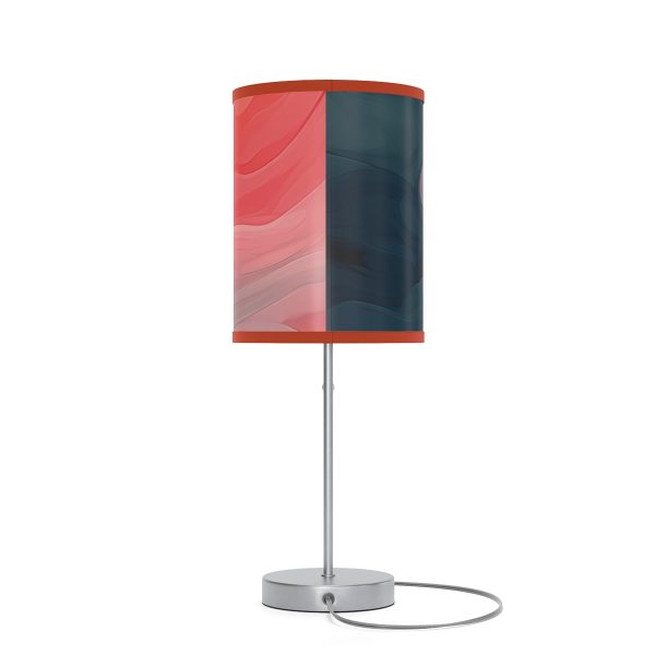 Aqueous Expression in Navy and Peachy Pastels 02 - Lamp on a Stand, US|CA plug - Image 26