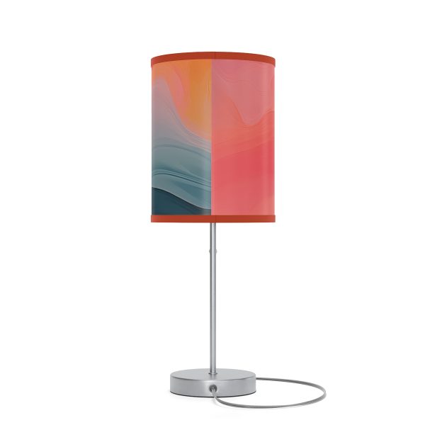 Aqueous Expression in Navy and Peachy Pastels 04 - Lamp on a Stand, US|CA plug - Image 26