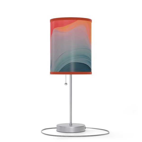 Aqueous Expression in Navy and Peachy Pastels 04 - Lamp on a Stand, US|CA plug - Image 28