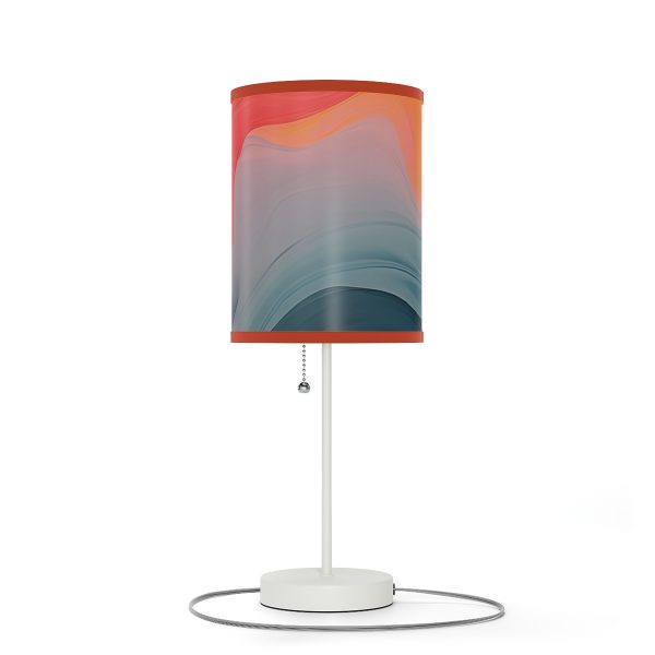 Aqueous Expression in Navy and Peachy Pastels 04 - Lamp on a Stand, US|CA plug - Image 34