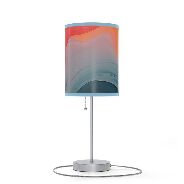 Aqueous Expression in Navy and Peachy Pastels 04 - Lamp on a Stand, US|CA plug - Image 40