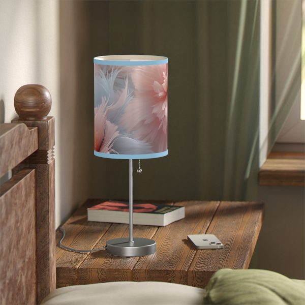 Powder Pink and Baby Blue Feathery Floral - Lamp on a Stand, US|CA plug - Image 41