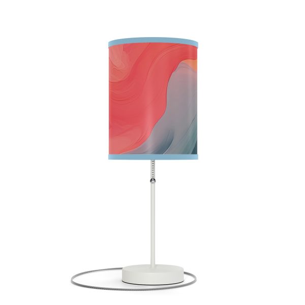 Aqueous Expression in Navy and Peachy Pastels 04 - Lamp on a Stand, US|CA plug - Image 43