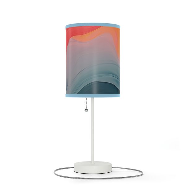 Aqueous Expression in Navy and Peachy Pastels 04 - Lamp on a Stand, US|CA plug - Image 46