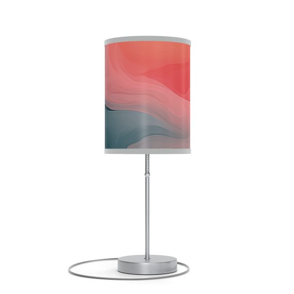 Aqueous Expression in Navy and Peachy Pastels 02 - Lamp on a Stand, US|CA plug - Image 49