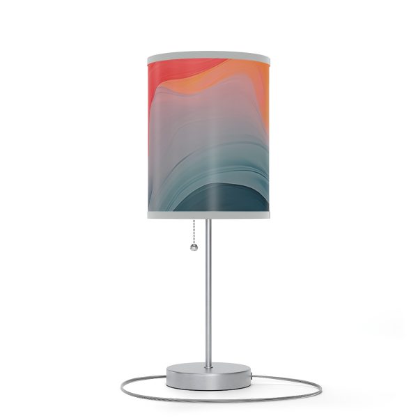 Aqueous Expression in Navy and Peachy Pastels 04 - Lamp on a Stand, US|CA plug - Image 52