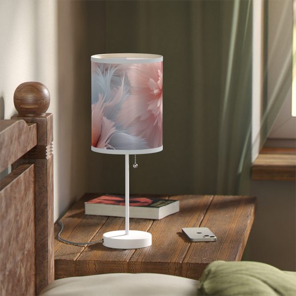 Powder Pink and Baby Blue Feathery Floral - Lamp on a Stand, US|CA plug - Image 59