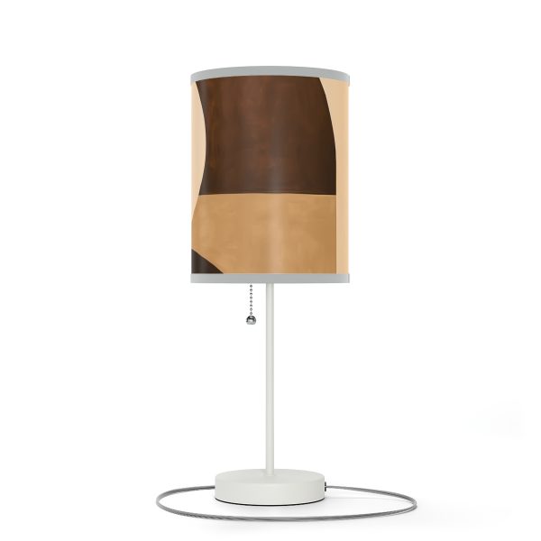 Soft Geometric Windows in Honey Yellow Tone - Lamp on a Stand, US|CA plug - Image 34