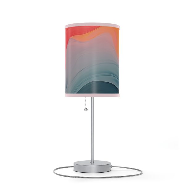 Aqueous Expression in Navy and Peachy Pastels 04 - Lamp on a Stand, US|CA plug - Image 64