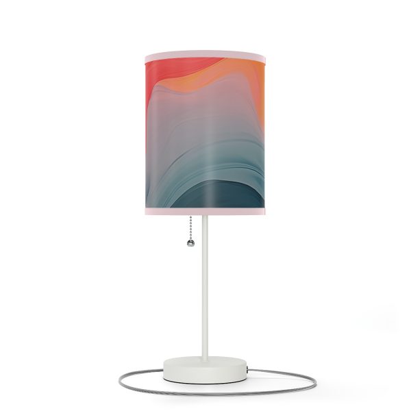 Aqueous Expression in Navy and Peachy Pastels 04 - Lamp on a Stand, US|CA plug - Image 70