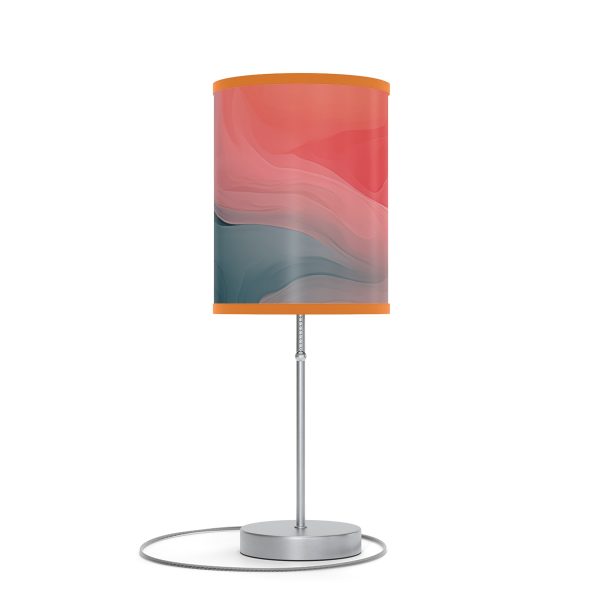 Aqueous Expression in Navy and Peachy Pastels 02 - Lamp on a Stand, US|CA plug - Image 73