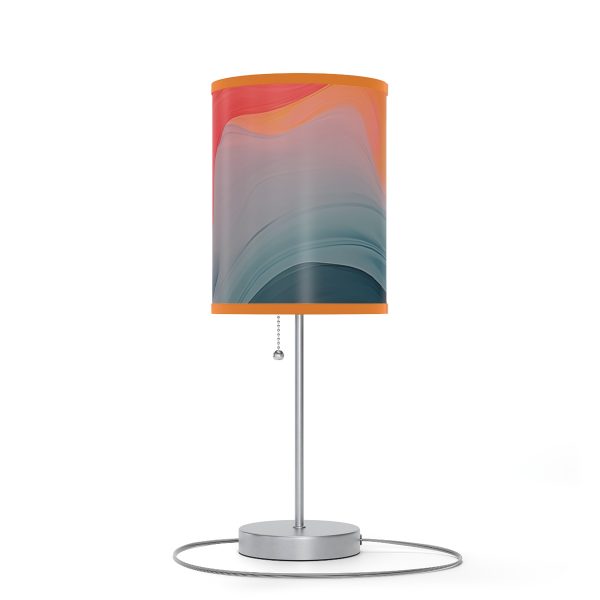 Aqueous Expression in Navy and Peachy Pastels 04 - Lamp on a Stand, US|CA plug - Image 76