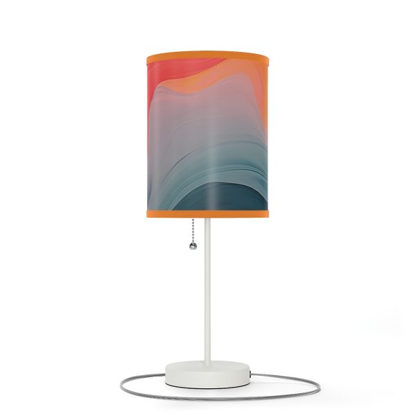 Aqueous Expression in Navy and Peachy Pastels 04 - Lamp on a Stand, US|CA plug - Image 82