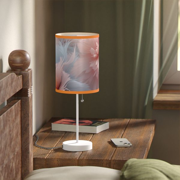 Powder Pink and Baby Blue Feathery Floral - Lamp on a Stand, US|CA plug - Image 107