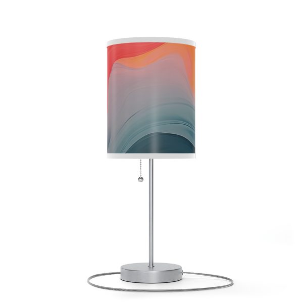 Aqueous Expression in Navy and Peachy Pastels 04 - Lamp on a Stand, US|CA plug - Image 88