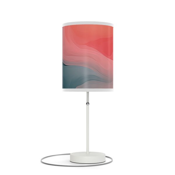 Aqueous Expression in Navy and Peachy Pastels 02 - Lamp on a Stand, US|CA plug - Image 91