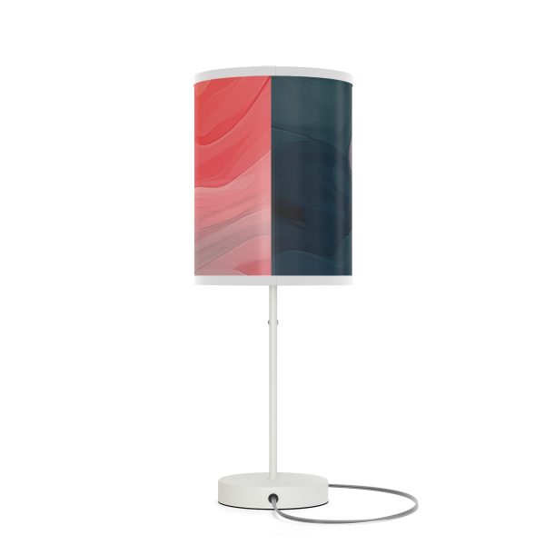 Aqueous Expression in Navy and Peachy Pastels 02 - Lamp on a Stand, US|CA plug - Image 92