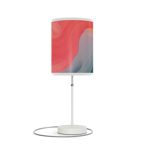 Aqueous Expression in Navy and Peachy Pastels 04 - Lamp on a Stand, US|CA plug - Image 91