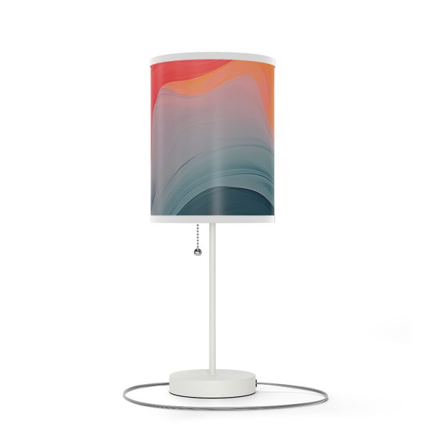 Aqueous Expression in Navy and Peachy Pastels 04 - Lamp on a Stand, US|CA plug - Image 94