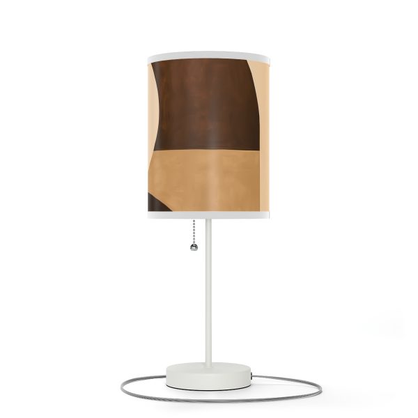 Soft Geometric Windows in Honey Yellow Tone - Lamp on a Stand, US|CA plug - Image 46