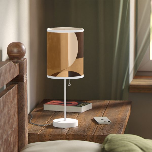 Soft Geometric Windows in Honey Yellow Tone - Lamp on a Stand, US|CA plug - Image 47