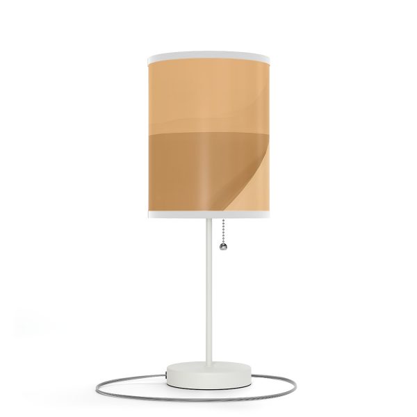 Soft Geometric Pyramid 02 in Honey Yellow Tone - Lamp on a Stand, US|CA plug - Image 3