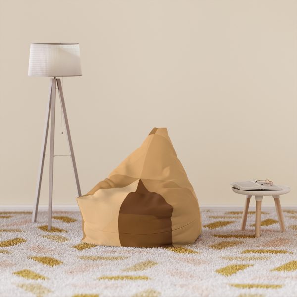 Soft Geometric Pyramid 01 in Honey Yellow Tone - Bean Bag Chair Cover - Image 13