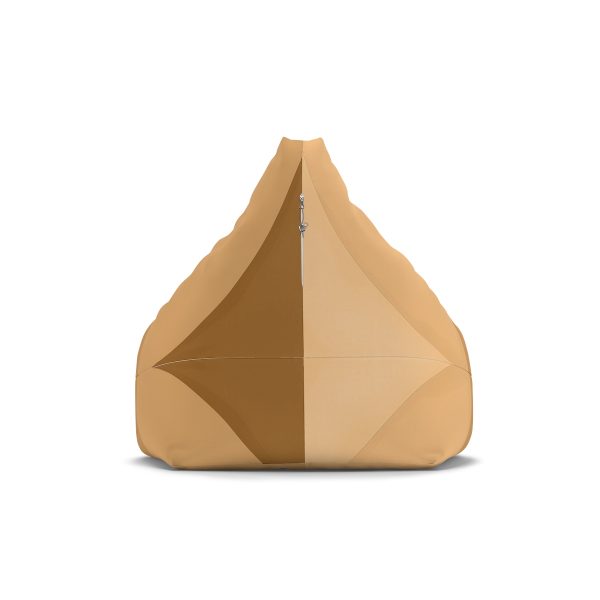 Soft Geometric Pyramid 02 in Honey Yellow Tone - Bean Bag Chair Cover - Image 9