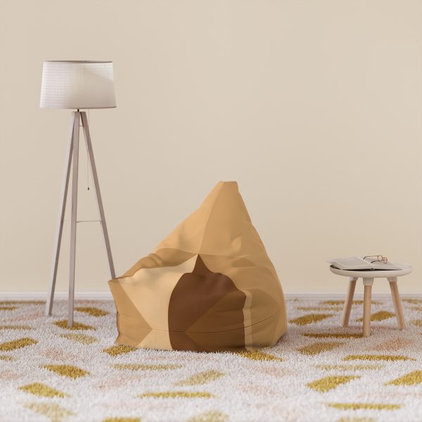 Soft Geometric Pyramid 03 in Honey Yellow Tone - Bean Bag Chair Cover - Image 13