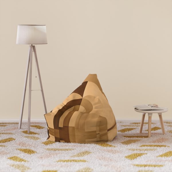 Soft Geometric Archways in Honey Yellow Tone - Bean Bag Chair Cover - Image 13