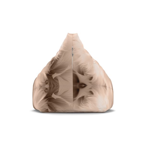 Soft Fantasy Feather Puffs in Peach Puree Tone - Bean Bag Chair Cover - Image 9