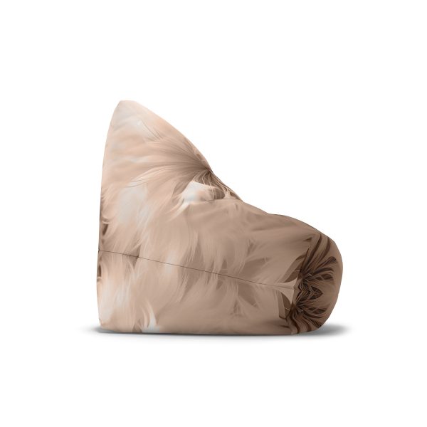 Soft Fantasy Feather Puffs in Peach Puree Tone - Bean Bag Chair Cover - Image 10