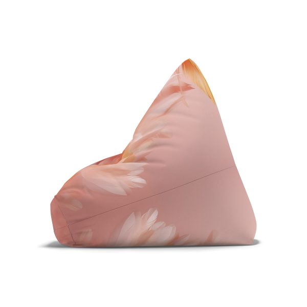 Lovely Fuzzy Feathers in Peach 02 - Bean Bag Chair Cover - Image 5