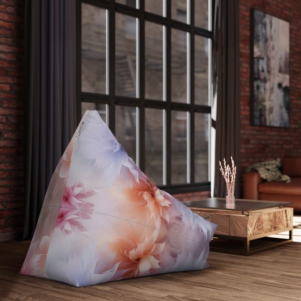 Pastel Palette Fantasy Feather Puffs - Bean Bag Chair Cover - Image 7