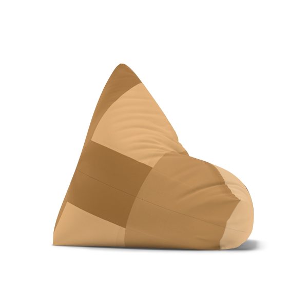 Soft Geometric Pyramid 01 in Honey Yellow Tone - Bean Bag Chair Cover - Image 4