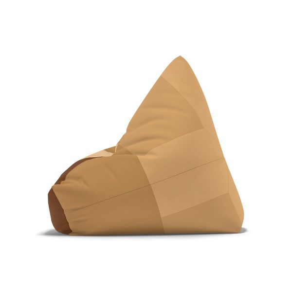 Soft Geometric Pyramid 01 in Honey Yellow Tone - Bean Bag Chair Cover - Image 5