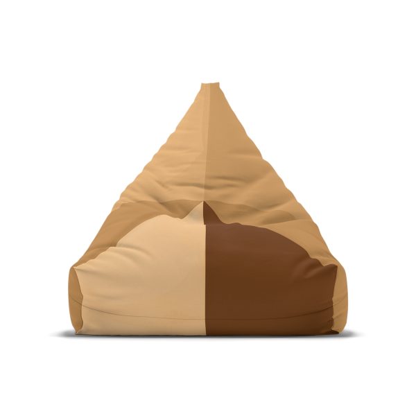 Soft Geometric Pyramid 02 in Honey Yellow Tone - Bean Bag Chair Cover - Image 2