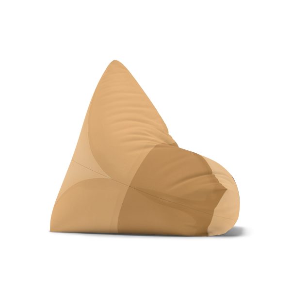 Soft Geometric Pyramid 02 in Honey Yellow Tone - Bean Bag Chair Cover - Image 4