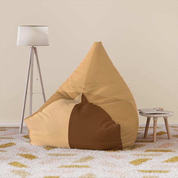 Soft Geometric Pyramid 02 in Honey Yellow Tone - Bean Bag Chair Cover - Image 6